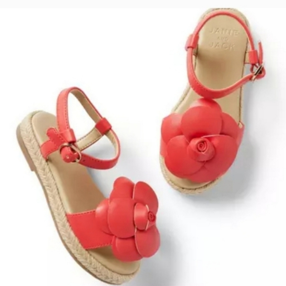 JANIE & JACK FLORAL ESPADRILLE Sandals Size 1